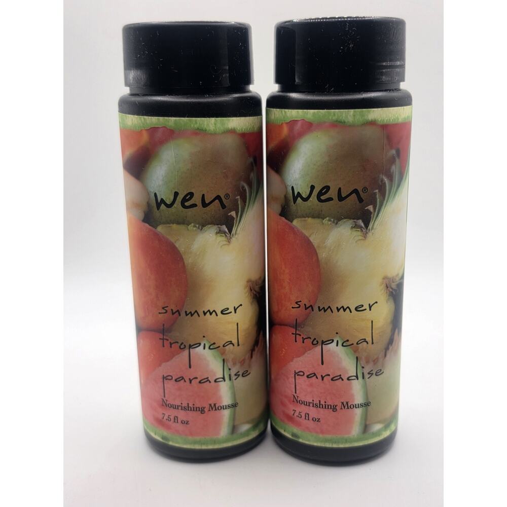 2 BOTTLES Wen Summer Tropical Paradise Nourishing Mousse 7.5 oz NO PUMP SEALED
